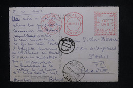EGYPTE - Affranchissement Mécanique Du Caire Sur Carte Postale En 1961 Pour Paris - L 124851 - Cartas