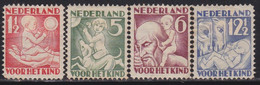 Netherlands 1930, For Children, MH Michel 236/239 - Ungebraucht