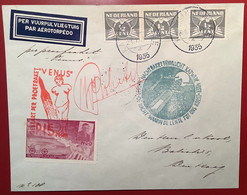 Karl Roberti SIGNED ! Pioneer Rocket Mail „VENUS“KATWIJK AAN ZEE 1935cover(Netherlands Planet Astronomie Train Astronomy - Briefe U. Dokumente