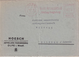ALLEMAGNE 1941 LETTRE CENSUREE  EMA DE OLPE - Poststempel - Freistempel
