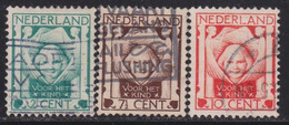 Netherlands 1924, For Children, Used, Michel 143/145 - Gebraucht