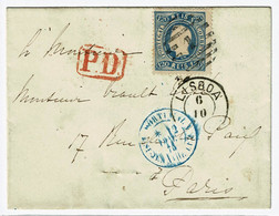 Portugal, 1870, # 34, Lisboa-Paris - Cartas & Documentos