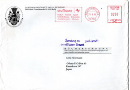 L34369 - Bund - 1999 - 250Pfg AbsFreistpl A Buechersendung Z Erm Gebuehr STUTTGART ... -> Japan - Lettres & Documents