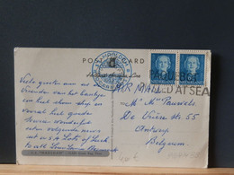 99/414BB   BRIEFKAART SS "MAASDAM" 1932 STEMPEL PAQUEBOT POSSED AT SEA - Briefe U. Dokumente