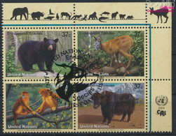 UNO - New York 946-949 Viererblock (kompl.Ausg.) Gestempelt 2004 Säugetiere (9808509 - Used Stamps