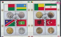 UNO - Genf 592-599 Kleinbogen (kompl.Ausg.) Gestempelt 2008 Flaggen Und Münzen (9808737 - Used Stamps