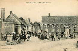 Beaumetz Les Cambrai * La Rue Brasseur * Place * Villageois - Autres & Non Classés