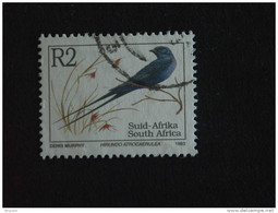 Zuid Afrika South Africa Afrique Du Sud RSA 1993 Oiseaux Birds Hirundo Atrocaerulea Yv 822 Sc 865 O - Golondrinas