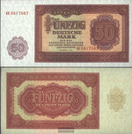 DDR Rosenbg: 352a, KN 7stellig, Before Two Letters Uncirculated 1955 50 German Mark - Other & Unclassified