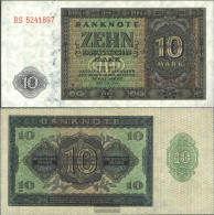 DDR Rosenbg: 343d, KN 7stellig, Before Two Letters, With Plate Number Uncirculated 1948 10 German Mark - Andere & Zonder Classificatie