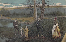 CPA - Métier - LA FILLE DU BRACONNIER - Forêt - Lapin - Fusil - Colorisée - Other & Unclassified