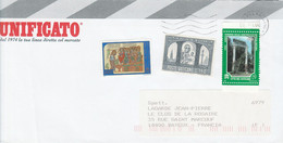 VATICAN AFFRANCHISSEMENT COMPOSE SUR LETTRE POUR LA FRANCE 2003 - Storia Postale