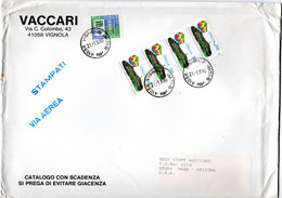 L34483 - Italien - 1989 - 2000L. MiF A LpDrucksBf VIGNOLA -> Mesa, AZ (USA) - 1981-90: Marcofilia