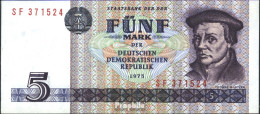 DDR Rosenbg: 361a, Kontrollnummer 6stellig, Typensatz Ab 1979 In Umlauf Gebraucht (III) 1975 5 Mark - Otros & Sin Clasificación