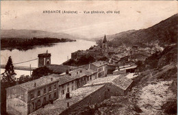 Andance Canton De Serrières Vue Générale Village Ardèche 07340 Dos Vert Cpa Voyagée En 1932 En TB.Etat - Sonstige & Ohne Zuordnung