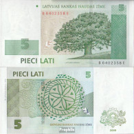 Lettland Pick-Nr: 53c Bankfrisch 2009 5 Lati - Lettonie