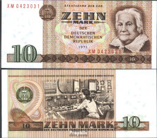 DDR Rosenbg: 359d, Ersatznote Computersatz Ab 1985 In Umlauf Bankfrisch 1971 10 Mark - 10 Deutsche Mark