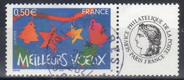 FR 2005 - T¨P PERSONNALISE A 0.50 € "  MEILLEURS VOEUX  "  AVEC VIGNETTE - BEL OBLITERE CIRCULAIRE - Used Stamps