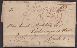 "Dublin", Tax. Brief Nach London, 1793, Mit Inhalt - Vorphilatelie