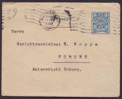 MiNr. 45, EF "Limmerick", 1928 Nach Deutschland - Cartas