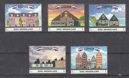 Nederland 2021 Nvph Nr 3909 +3920+3923+3924+3928: Typisch Nederland , Grachtenhuisjes, Boerderij, Compleet - Nuevos
