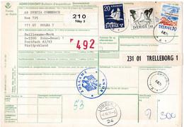 L34542 - Schweden - 1971 - 20Kr Schwaene MiF A Paketkte TAEBY -> Westdeutschland - Storia Postale