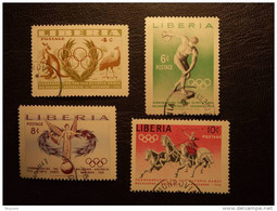Liberia  Olympische Spelen Melbourne Yv 336-339 O - Ete 1956: Melbourne