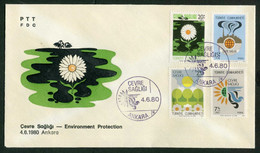 Türkiye 1980 Environment Protection Mi 2513-2516 FDC - Lettres & Documents