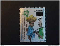 Congo Zaire 1980 Timbres Surchargés 20é Anniversaire Indépendance Année De L'enfant Yv 1028 COB 1085 O - Gebruikt