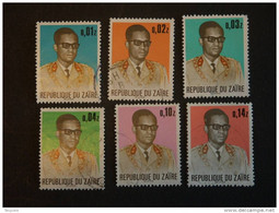 Congo Zaire 1973 General Generaal Mobutu Yv 823-828 COB 826-831 O - Gebruikt