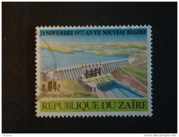 Congo Zaire 1973 Barrage D'Inga Stuwdam Yv 829 COB 823 O - Usati