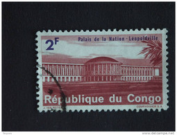 Congo Republique Republiek 1964 Palais De La Nation Paleis Der Naties Yv COB 553 O - Usati