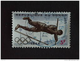 Congo Republique Republiek 1964 J.O. Saut à La Perche Polstokspringen Tokyo Olympische Spelen Yv COB 545 O - Gebruikt