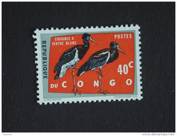 Congo Republique Republiek 1963 Vogels Oiseaux Cigognes Ooievaar COB Yv 484 MNH ** - Unused Stamps
