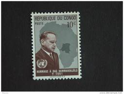 Congo Republique Republiek 1962 Dag Hammarskjold COB Yv 454 MNH ** - Neufs