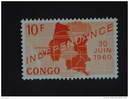 Congo Republique Republiek 1960 Onafhankelijkheid Indépendance Yv COB 380 MNH ** - Unused Stamps