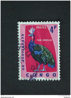 Congo Republique 1963 Oiseaux Vogels Paon Congolais Pauw Yv 488 O - Used Stamps