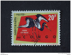 Congo Republique 1963 Oiseaux Vogels Jabiru D'Afrique Yv 494 O - Oblitérés