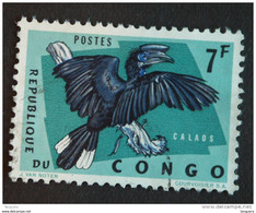 Congo Republique 1963 Oiseaux Vogels Calaos Yv 491 O - Gebruikt