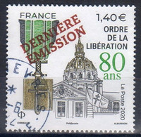 FR 2020 - Emission Spéciale  "  ORDRE DE LA LIBERATION 80 Ans - Surchargé DERNIERE EMISSION  " à  1.40 € - OBLITERE ROND - Used Stamps