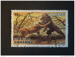 Congo Zaire 1984 Parc Garamba Lion Leeuw COB 1220 Yv 1150 O - Gebruikt