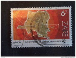 Congo Zaire 1983 Carte De Zaire Et Lignes De Relais Yv 1144 COB 1206 O - Gebruikt