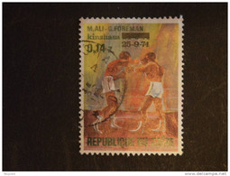 Congo Zaire 1974 Match De Boxe Boksmatch Ali-Foreman Date Rectifiée Par Surcharge Yv 851 O - Used Stamps