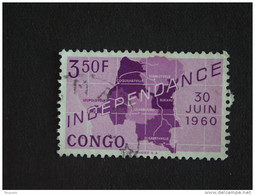 Congo Republique Republiek 1960 Onafhankelijkheid Indépendance Yv COB 377 O - Oblitérés