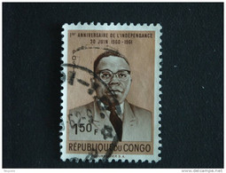 Congo Republique 1961 Ann. Indépendance Onafhankelijkheid Président Kasavubu Yv 435 O - Oblitérés