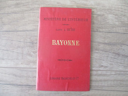 MINISTERE DE L INTERIEUR 64 BAYONNE 1/100000 PLAN CARTE  LIBRAIRIE HACHETTE - Carte Geographique