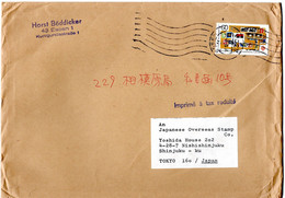 L34597 - Bund - 1988 - 60Pfg Bethel EF A DrucksBf Z Erm Gebuehr ESSEN - Japan, Im Inland Nachgesandt - Cartas & Documentos