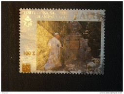 Congo Zaire 1990 Timbres Surchargés Pape Jean-Paul II Yv 1282 COB 1362 O - Used Stamps