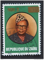 Congo Zaire 1990 Mobutu Surcharge Nouvelle Valeur Opdruk Yv 1333 COB 1409 O - Gebraucht