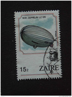 Congo Zaire 1984 Luchtballon Ascensions Dans L'atmosphère Zeppelin LZ  Yv 1179 COB 1250 O - Oblitérés